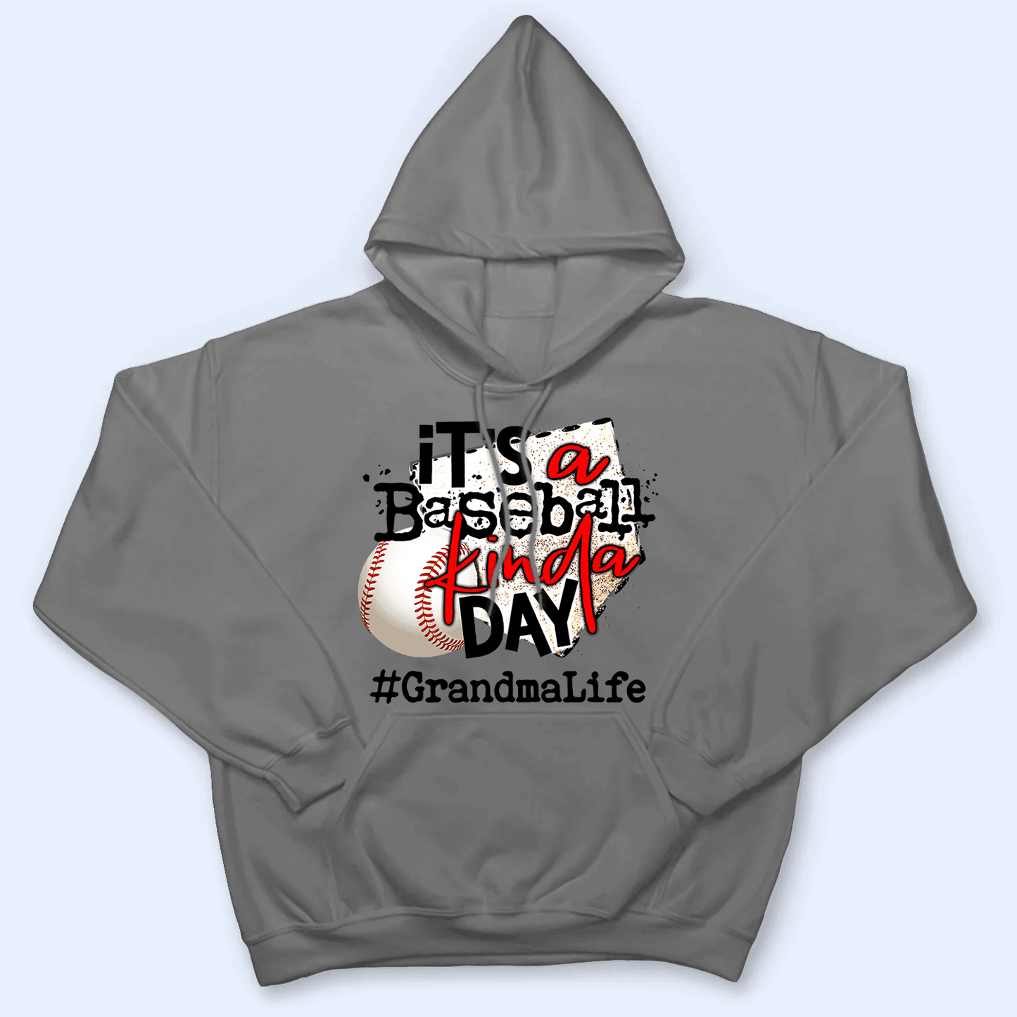 It's A Baseball/Softball Kinda Day - Personalized Custom T Shirt - Gift for Grandma/Nana/Mimi, Mom, Wife, Grandparent