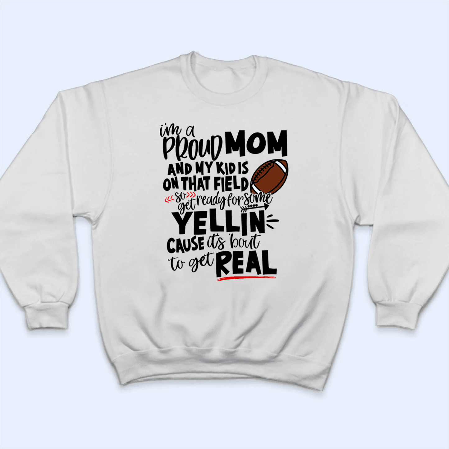 It's About To Get Real - Baseball/Softball - Personalized Custom T Shirt - Gift for Grandma/Nana/Mimi, Mom, Wife, Grandparent