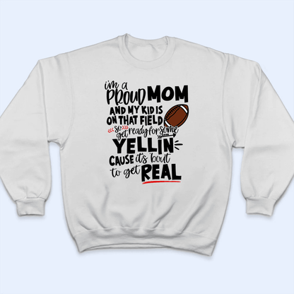It's About To Get Real - Baseball/Softball - Personalized Custom T Shirt - Gift for Grandma/Nana/Mimi, Mom, Wife, Grandparent