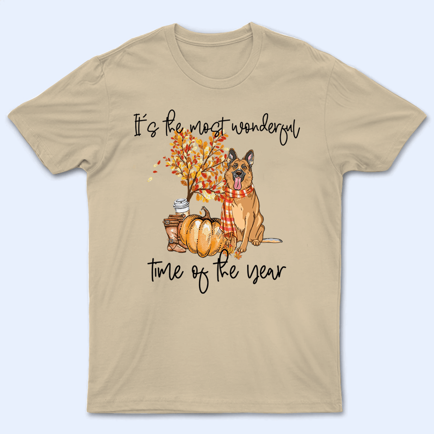 It's The Most Wonderful Time Of The Year - Custom T-Shirt - Personalized Gifts for Dog Owner & Lover, Dog Mom, Dog Dad | Autumn/Fall