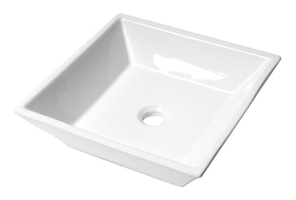ALFI brand  ABC912 White 17" Square Above Mount Ceramic Sink