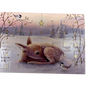 Resting Fawn Winter  Miniature Advent Calendar Card