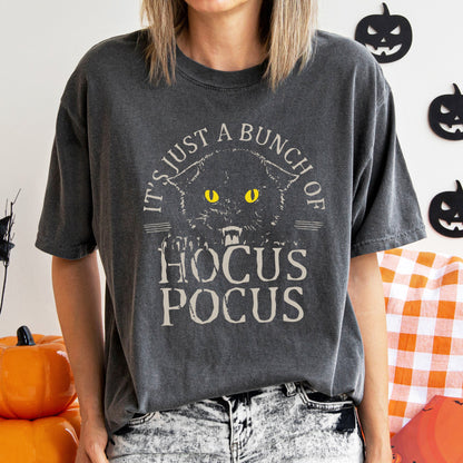 It's Just Bunch Of Hocus Pocus Retro Halloween Comfort Colors Tshirt