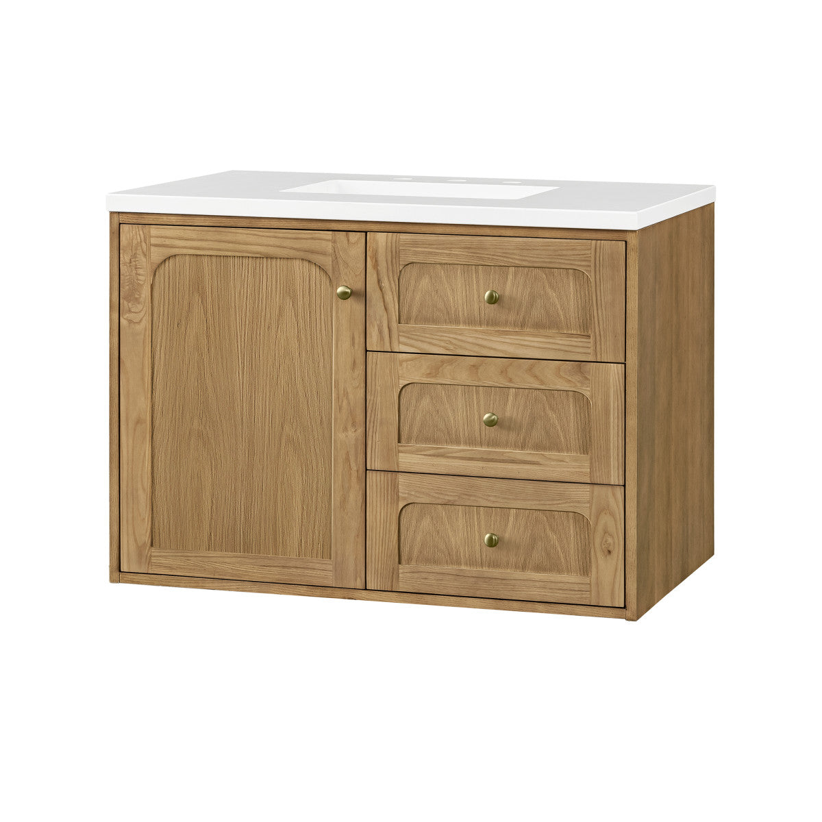 Laurent 36" Single Vanity Cabinet, Light Natural Oak