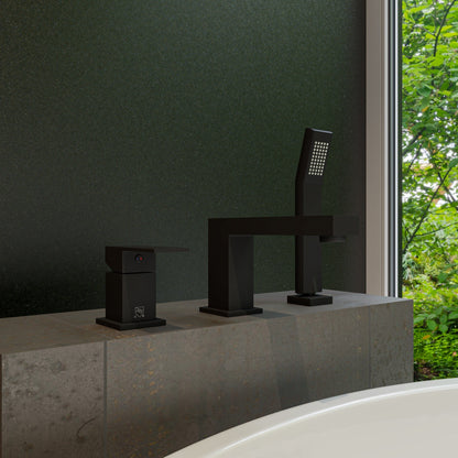 ALFI brand AB2322 3 Hole Deck Mounted Tub Filler with Hand Held