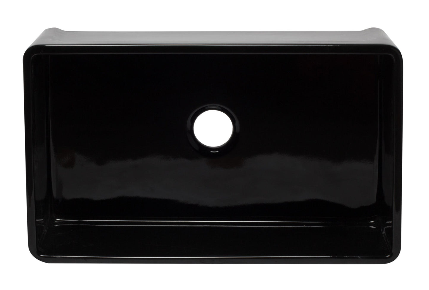 ALFI brand AB3320SB 33 inch Black Reversible Single Fireclay Farmhouse Kitchen Sink