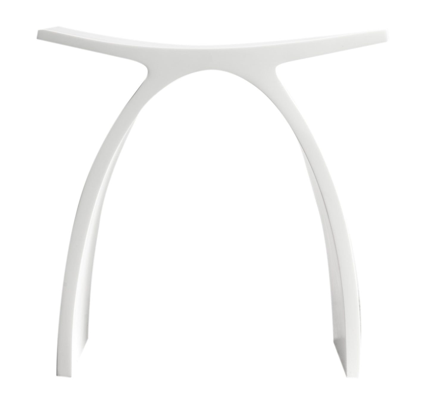 ALFI brand  ABST77 Arched White Matte Solid Surface Resin Bathroom / Shower Stool