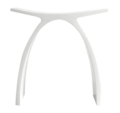ALFI brand  ABST77 Arched White Matte Solid Surface Resin Bathroom / Shower Stool
