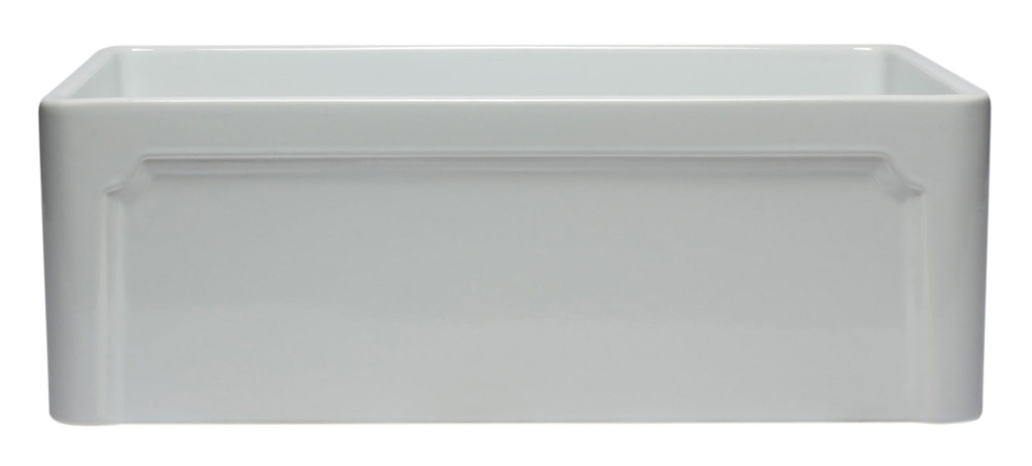 ALFI brand AB3020SB 30 inch Biscuit Reversible Single Fireclay Farmhouse Kitchen Sink