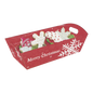 Cookie Tray With Cello Wrap - Snowflakes on Red