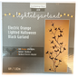 Orange Lighted Halloween Black Garland