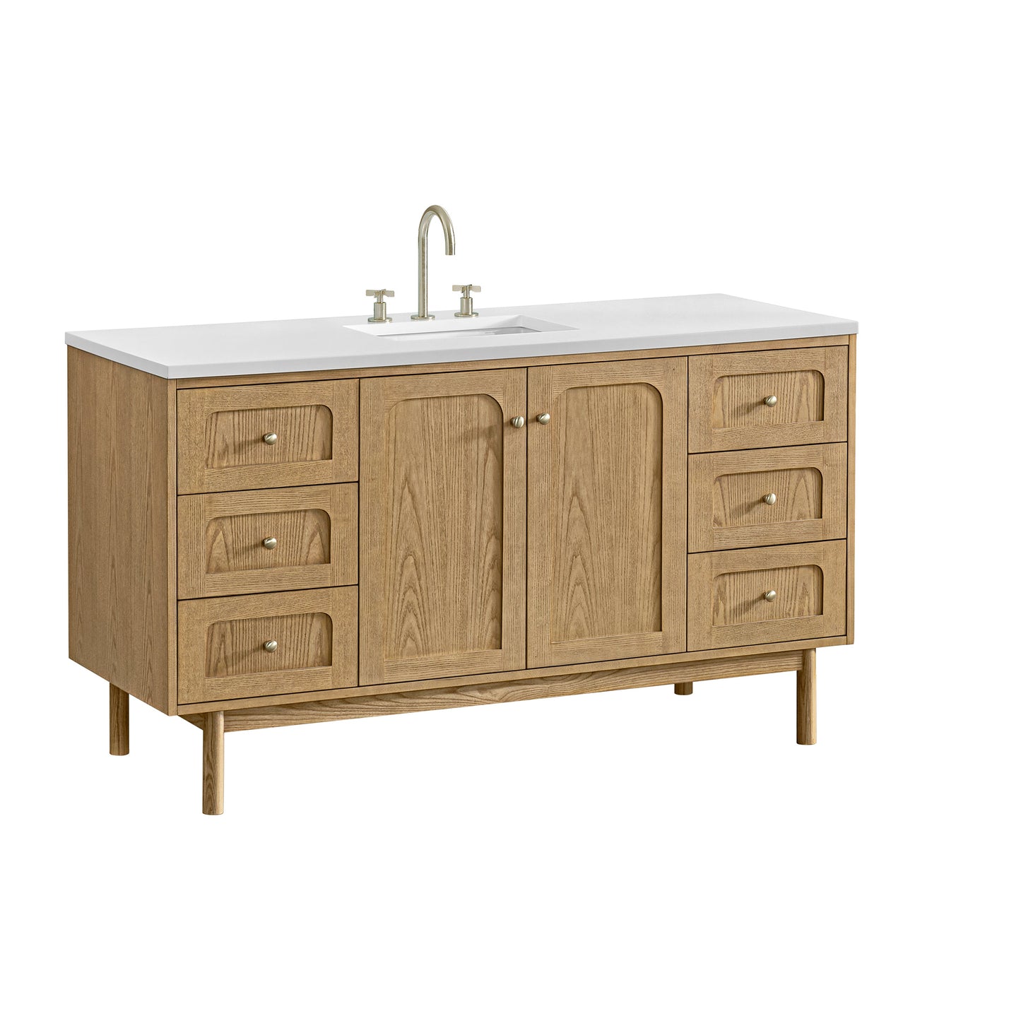 Laurent 60" Single Vanity, Light Natural Oak