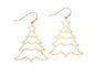 Gold Cutout Christmas Trees Earrings