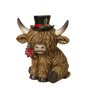 Holiday Highland Cow - Tophat