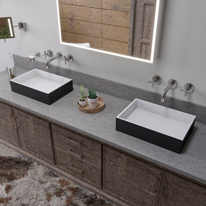 ALFI brand  ABRS2014BM Black Matte 20" x 14" Solid Surface Resin Sink