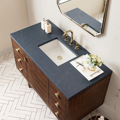 Amberly 48" Single Vanity Cabinet, Mid-Century Walnut