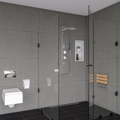 ALFI brand  ABLD32B-BSS 32" Modern Brushed Stainless Steel Linear Shower Drain with Solid Cover
