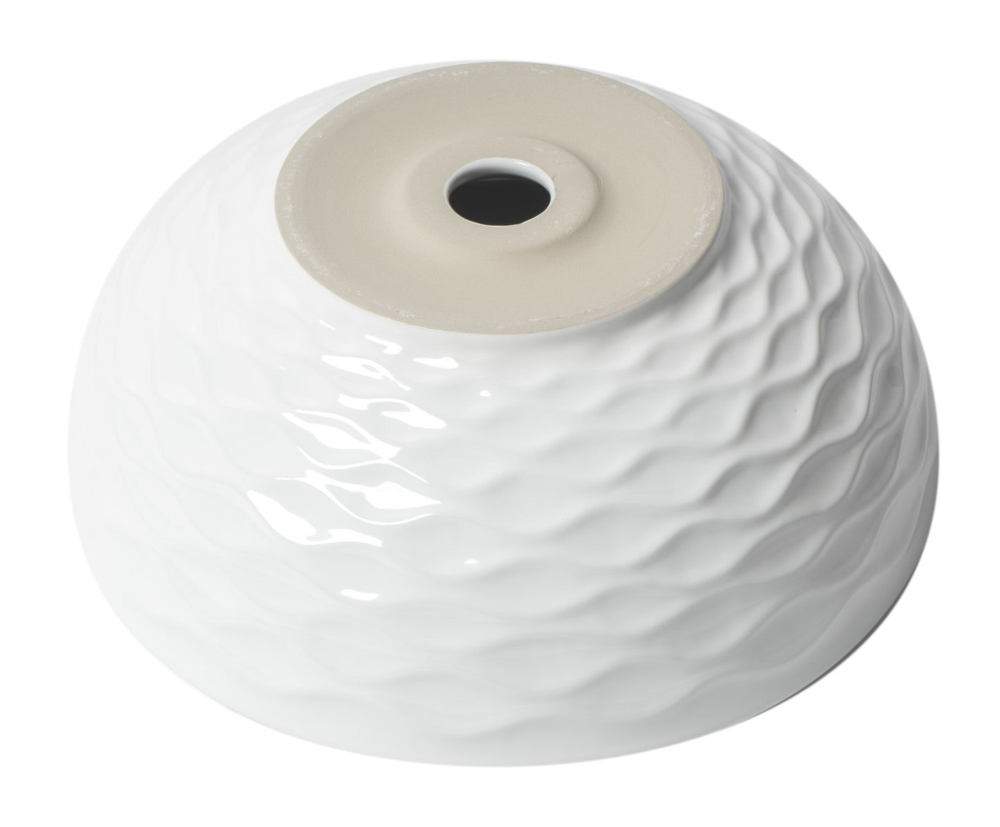 ALFI brand  ABC909 White 17" Decorative Round Vessel Above Mount Ceramic Sink