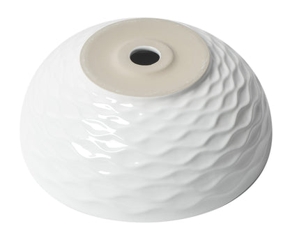 ALFI brand  ABC909 White 17" Decorative Round Vessel Above Mount Ceramic Sink
