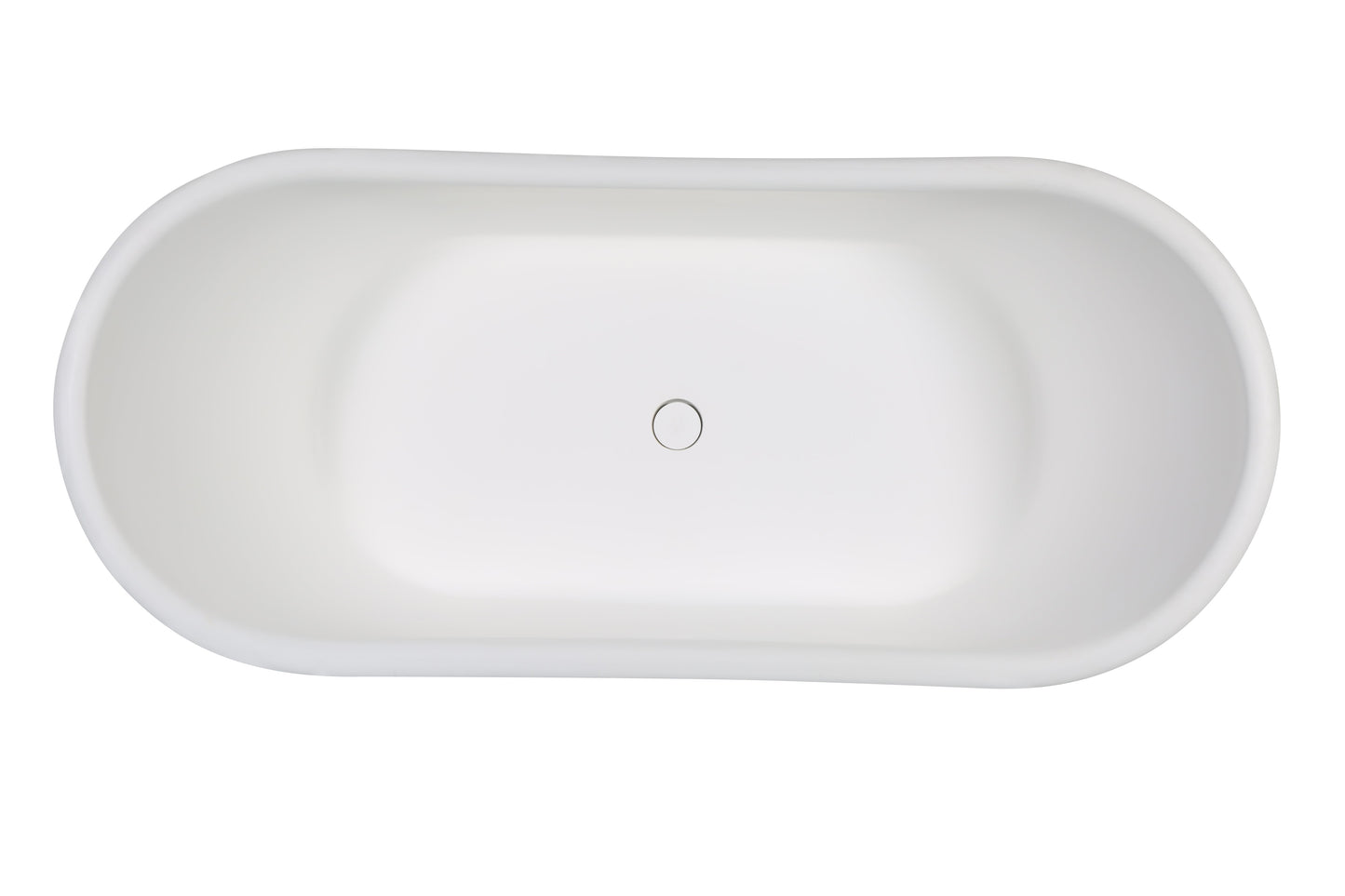ALFI brand  AB9950 67" White Matte Pedestal Solid Surface Resin Bathtub