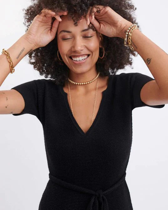 Ixchel Black Knit Dress