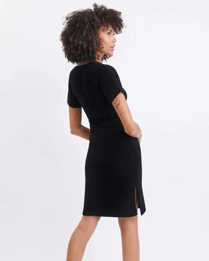 Ixchel Black Knit Dress