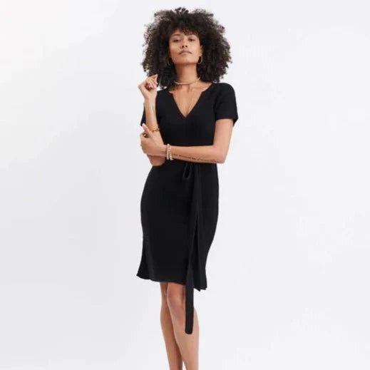 Ixchel Black Knit Dress