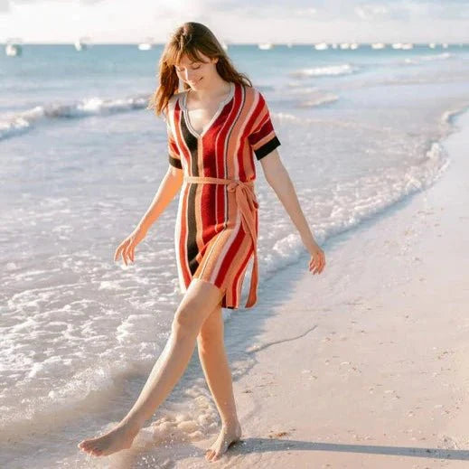 Ixchel Multi-Stripe Knit Dress