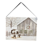 Fiber Optic Lighted Canvas Art - Grazing at the Barn