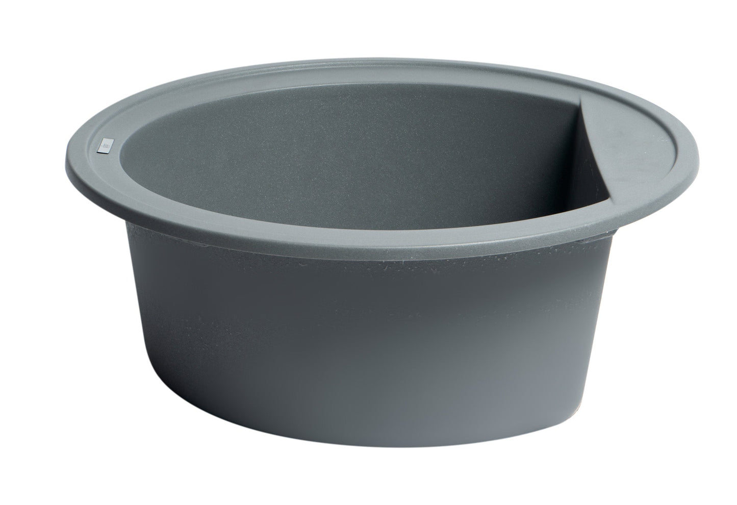 ALFI brand AB2020DI 20" Drop-In Round Granite Composite Kitchen Prep Sink