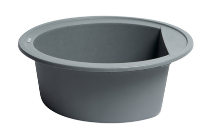 ALFI brand AB2020DI 20" Drop-In Round Granite Composite Kitchen Prep Sink