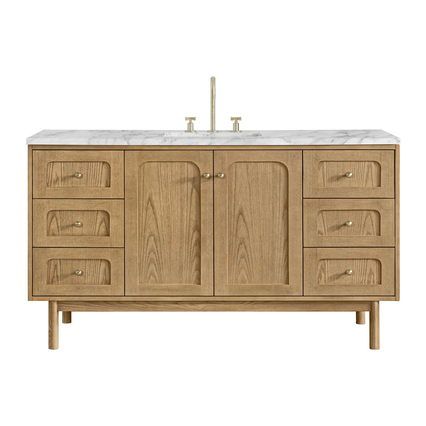 Laurent 60" Single Vanity, Light Natural Oak
