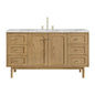 Laurent 60" Single Vanity, Light Natural Oak