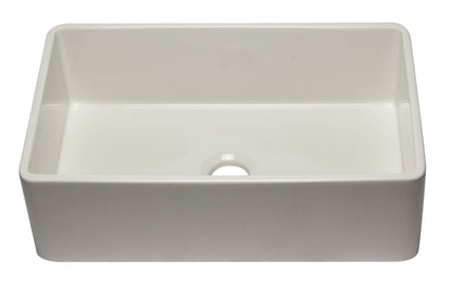 ALFI brand AB3320SB 33 inch Black Reversible Single Fireclay Farmhouse Kitchen Sink
