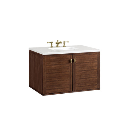 Amberly 36" Single Vanity Cabinet, Mid-Century Walnut