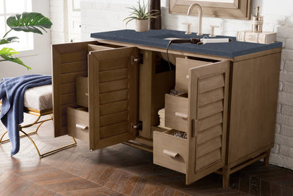 Portland 48" Single Vanity Cabinet, Whitewashed Walnut