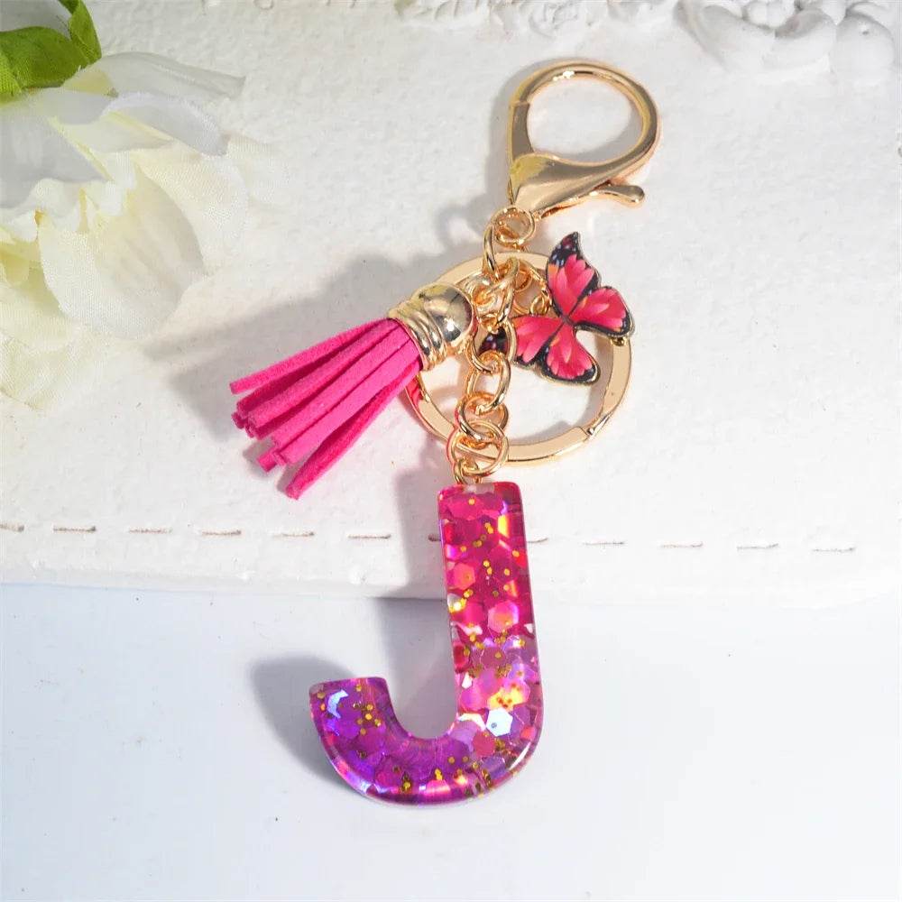 Personalized Butterfly Tassel Keychain 💖