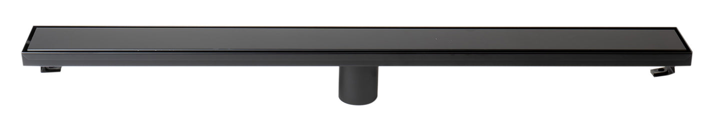 ALFI brand ABLD32B ABLD32B-BM 32" Black Matte Stainless Steel Linear Shower Drain with Solid Cover
