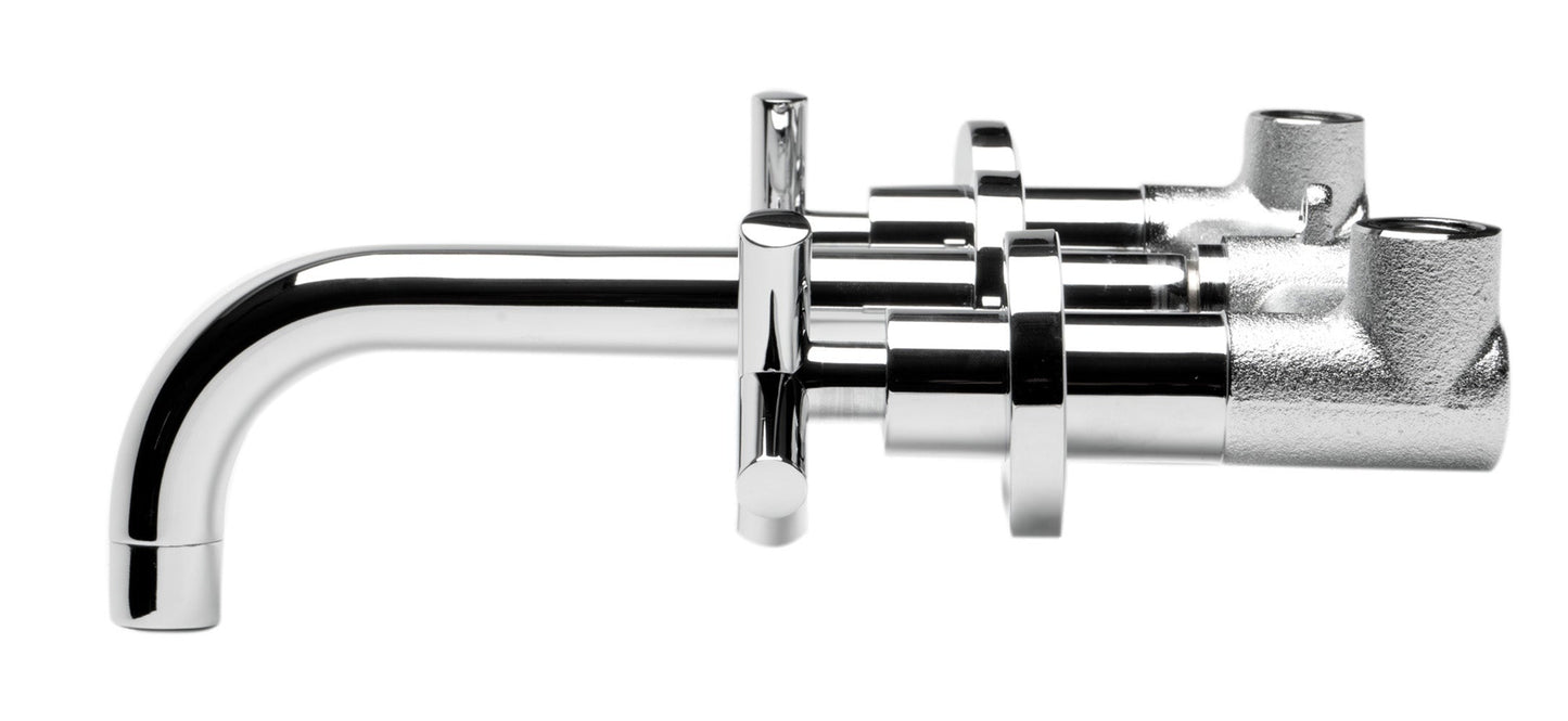 ALFI brand AB1035 8" Widespread Wall-Mounted Cross Handle Faucet
