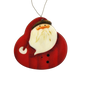 Whimsical Chubby Santa Wooden Ornament