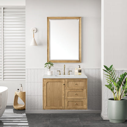 Laurent 36" Single Vanity Cabinet, Light Natural Oak