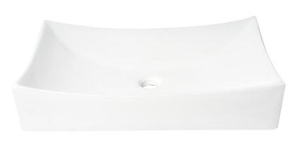 ALFI brand  ABC904 White 26" Fancy Rectangular Above Mount Ceramic Sink