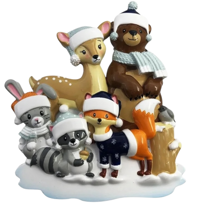 Woodland Family Of 5 Ornament