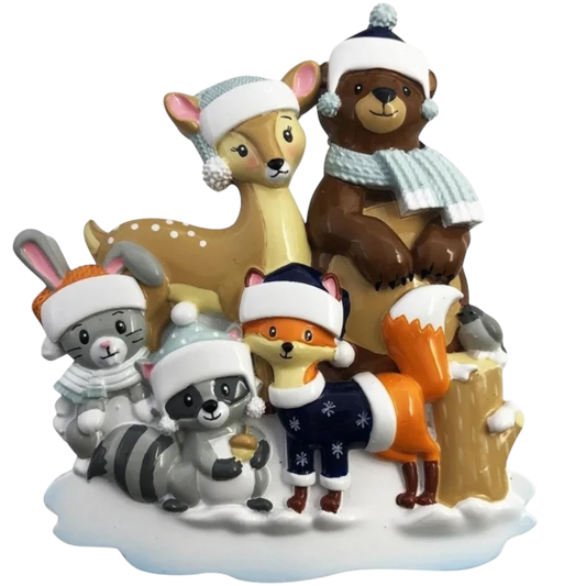 Woodland Family Of 5 Ornament