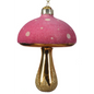 Gold Stem Glass Mushroom Ornament -