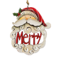 Laser Cut Wooden Ornament - Merry Santa Beard