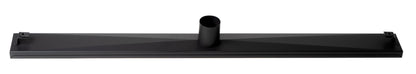 ALFI brand ABLD36C ABLD36C-BM 36" Black Matte Stainless Steel Linear Shower Drain with Groove Holes