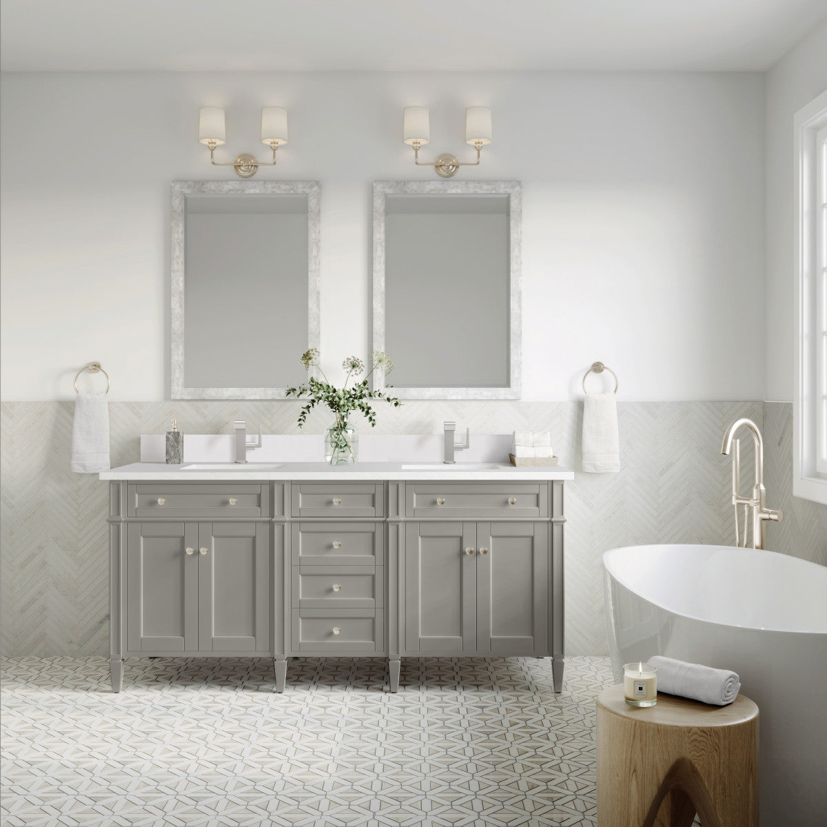 Brittany 72" Double Vanity Cabinet
