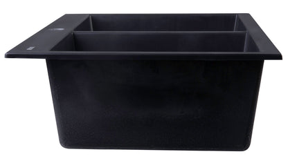 ALFI brand AB3420DI 34" Drop-In Double Bowl Granite Composite Kitchen Sink