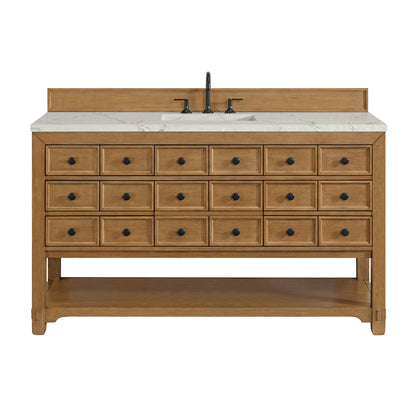 Malibu 60" Single Vanity Cabinet, Amber Birch